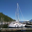 A profile view at our first slip at Sewell's in Horseshoe Bay.