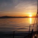 Approaching Entrance Island just before sunset.  (Gabriola Island behind it)